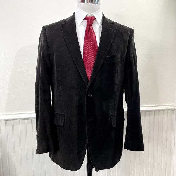 Stafford Size 42R Blazer Brown Corduroy Elbow Patch Sport Coat Jacket Academia - Picture 1 of 12